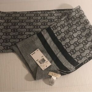 Michael Kors gray Monogram Scarf